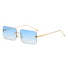 Wholesale Rimless Box Style Metal Sunglasses