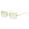 Wholesale Rimless Box Style Metal Sunglasses