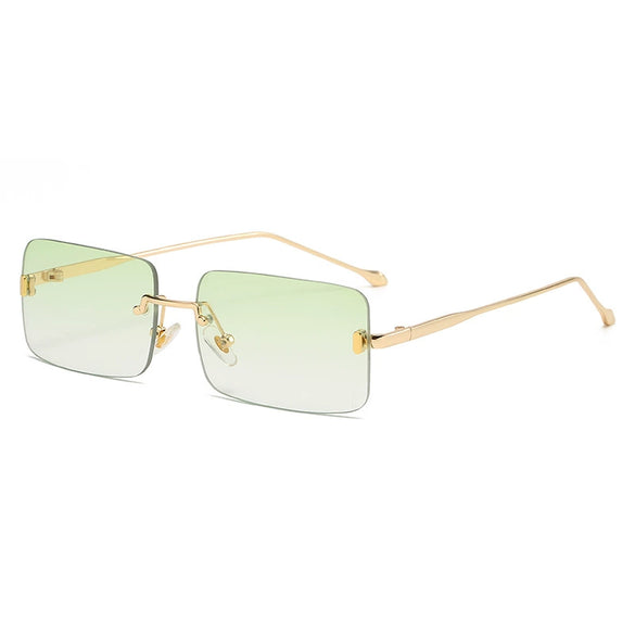 Wholesale Rimless Box Style Metal Sunglasses