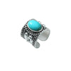 Wholesale Ring Alloy Geometric Blue Turquoise Inlaid Retro Elegant Versatile Creative Exaggerated Joint Open