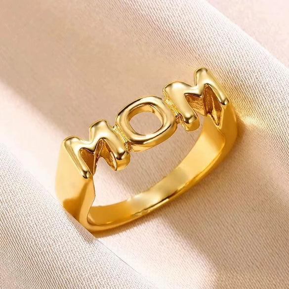 Wholesale Ring Alloy Retro Style Letter Pattern Electroplated Jewelry