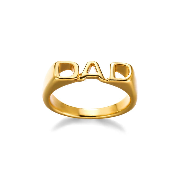 Wholesale Ring Alloy Retro Style Letter Pattern Electroplated Jewelry