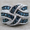 Wholesale Ring Alloy White Sapphire Zircon Rhombus Electroplated Unisex