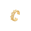 Wholesale Ring And Bracelet Elegant Style Titanium Steel Gold Plated Geometric And Leaves Heart Design