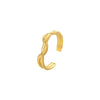 Wholesale Ring And Bracelet Elegant Style Titanium Steel Gold Plated Geometric And Leaves Heart Design