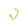 Wholesale Ring And Bracelet Elegant Style Titanium Steel Gold Plated Geometric And Leaves Heart Design