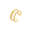 Wholesale Ring And Bracelet Elegant Style Titanium Steel Gold Plated Geometric And Leaves Heart Design