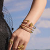 Wholesale Ring Bracelet Stainless Steel 18K Gold Plated Electroplated Fashion Geometric Style