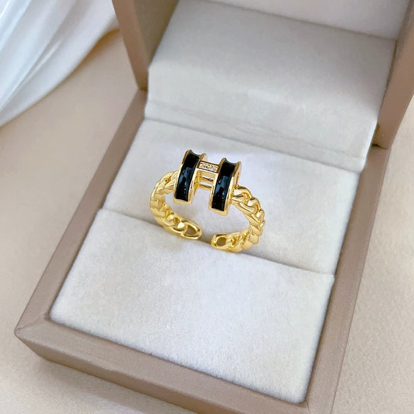 Wholesale Ring Brass Crown Pattern Cartoon Style Electroplated