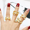 Wholesale Ring Butterfly Cross Geometric Copper Gold Plated For Women