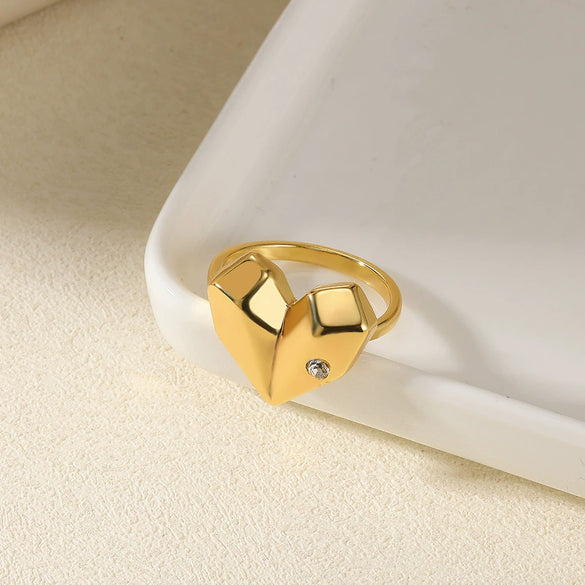 Wholesale Ring Copper Butterfly Flower Heart Shape Bow Tie Electroplated Simple Fashion Light Luxury