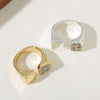 Wholesale Ring Copper Dripping Oil Geometric Electroplated Elegant Fashion Retro Jewelry