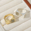 Wholesale Ring Copper Dripping Oil Geometric Electroplated Elegant Fashion Retro Jewelry