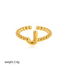 Wholesale Ring Copper Electroplated English Letter Jewelry