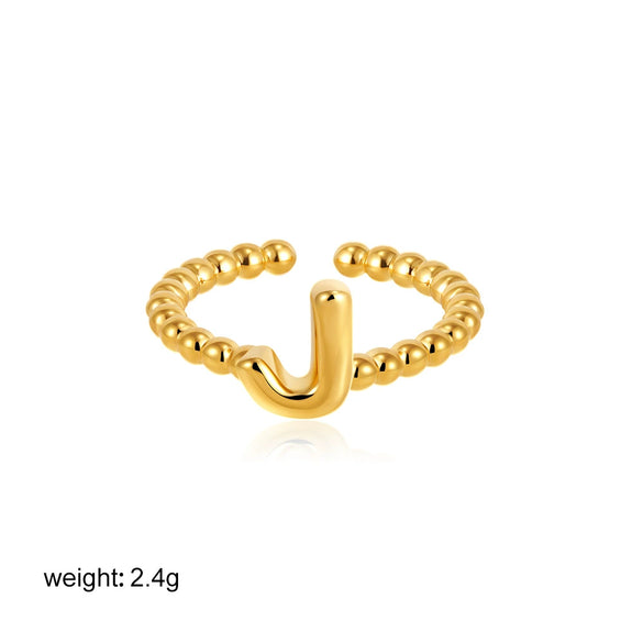 Wholesale Ring Copper Electroplated English Letter Jewelry