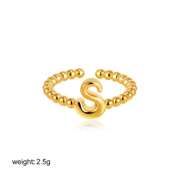 Wholesale Ring Copper Electroplated English Letter Jewelry