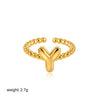 Wholesale Ring Copper Electroplated English Letter Jewelry