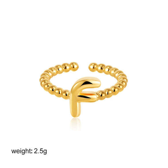 Wholesale Ring Copper Electroplated English Letter Jewelry