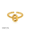 Wholesale Ring Copper Electroplated English Letter Jewelry