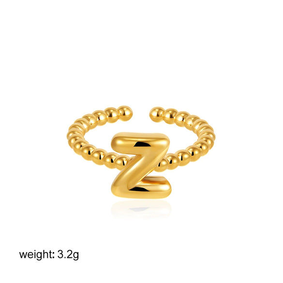 Wholesale Ring Copper Electroplated English Letter Jewelry