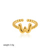 Wholesale Ring Copper Electroplated English Letter Jewelry