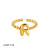 Wholesale Ring Copper Electroplated English Letter Jewelry