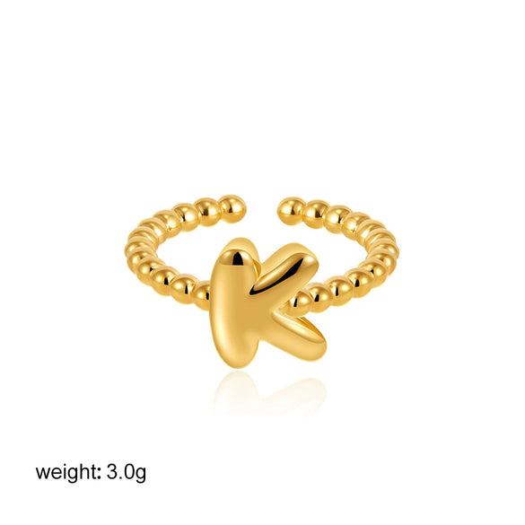 Wholesale Ring Copper Electroplated English Letter Jewelry