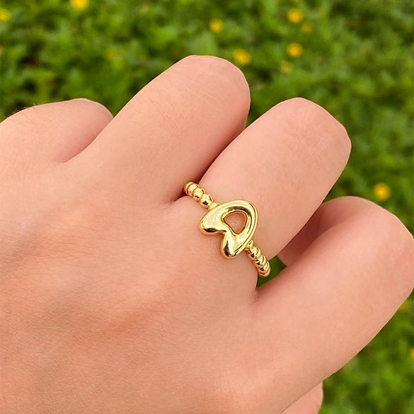 Wholesale Ring Copper Electroplated English Letter Jewelry