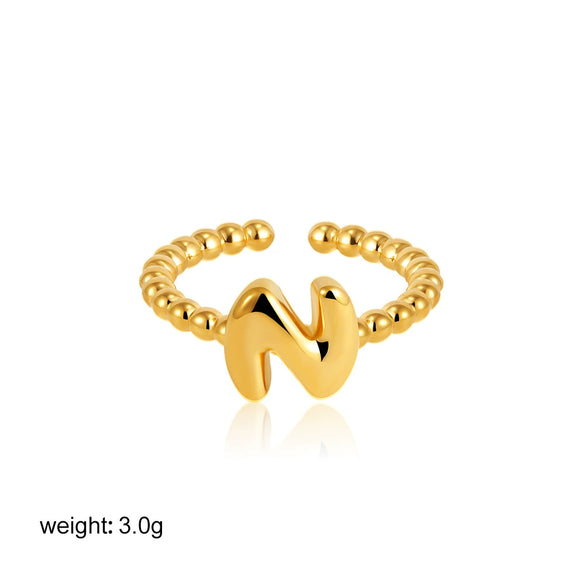 Wholesale Ring Copper Electroplated English Letter Jewelry