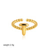 Wholesale Ring Copper Electroplated English Letter Jewelry