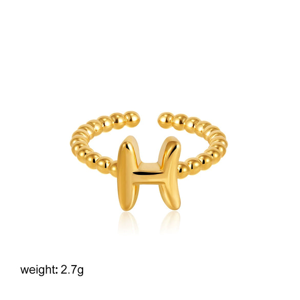 Wholesale Ring Copper Electroplated English Letter Jewelry