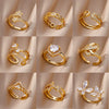 Wholesale Ring Copper Electroplated Geometric Heart Shaped Unisex Cold Style Light Luxury