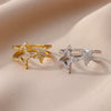 Wholesale Ring Copper Electroplated Geometric Heart Shaped Unisex Cold Style Light Luxury