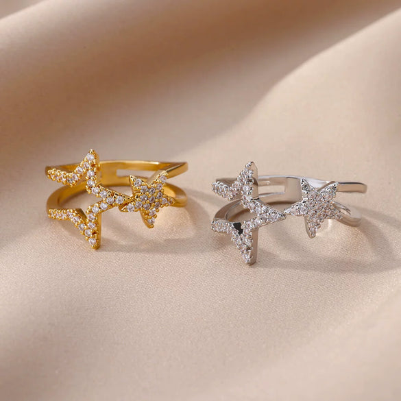 Wholesale Ring Copper Electroplated Geometric Heart Shaped Unisex Cold Style Light Luxury