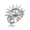 Wholesale Ring Copper Electroplated Platinum 18K Gold Fashion Geometric Sun Design Unisex Women's