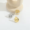 Wholesale Ring Copper Electroplated Retro Glossy Spiral Conch Animal Zodiac Shape Unisex