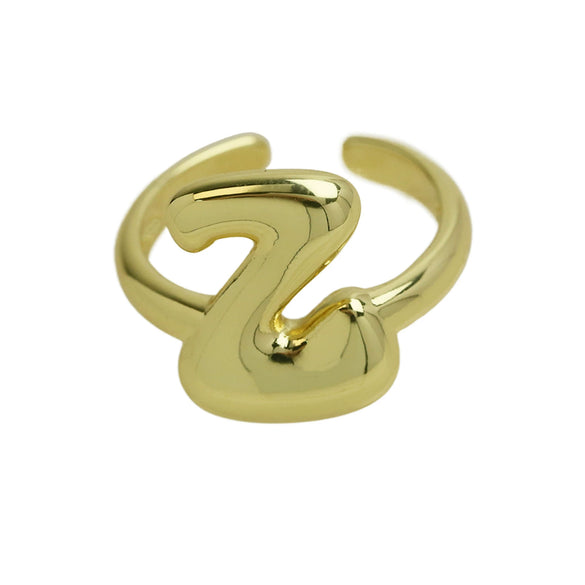 Wholesale Ring Copper Electroplated With Letter Pattern