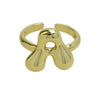 Wholesale Ring Copper Electroplated With Letter Pattern