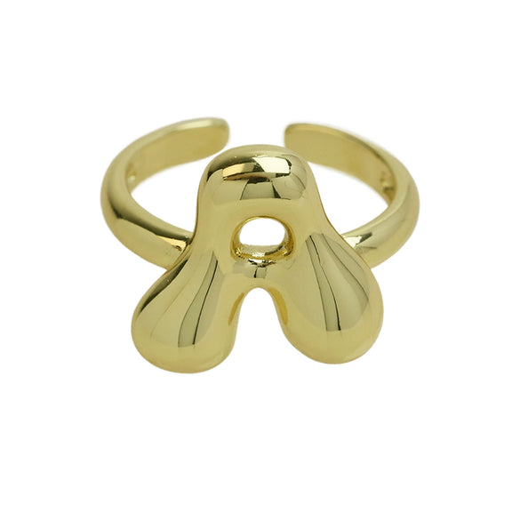 Wholesale Ring Copper Electroplated With Letter Pattern