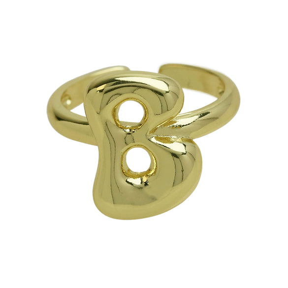 Wholesale Ring Copper Electroplated With Letter Pattern