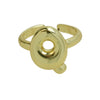 Wholesale Ring Copper Electroplated With Letter Pattern