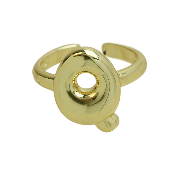 Wholesale Ring Copper Electroplated With Letter Pattern