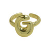 Wholesale Ring Copper Electroplated With Letter Pattern