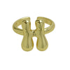 Wholesale Ring Copper Electroplated With Letter Pattern