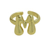 Wholesale Ring Copper Electroplated With Letter Pattern