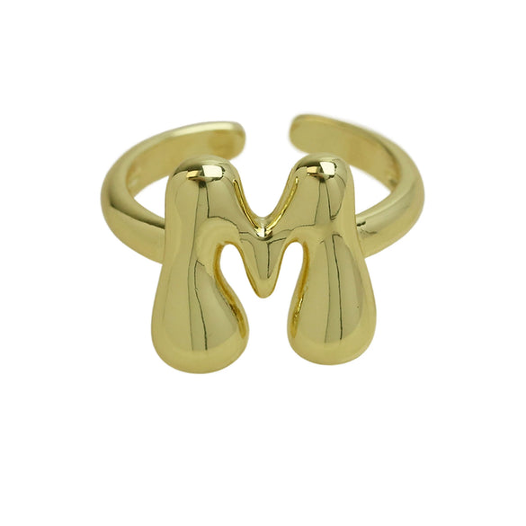 Wholesale Ring Copper Electroplated With Letter Pattern