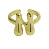 Wholesale Ring Copper Electroplated With Letter Pattern