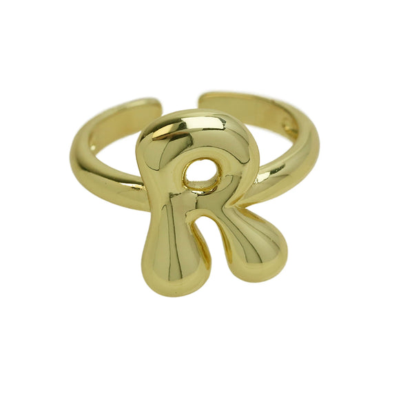 Wholesale Ring Copper Electroplated With Letter Pattern