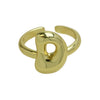 Wholesale Ring Copper Electroplated With Letter Pattern