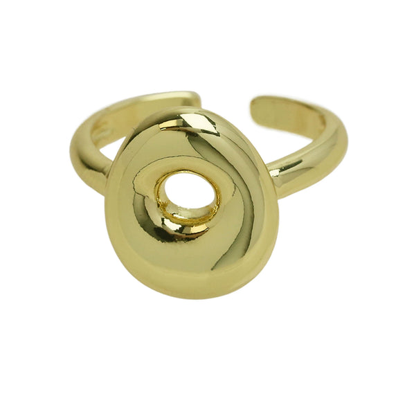 Wholesale Ring Copper Electroplated With Letter Pattern